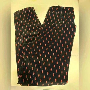 Lizsport by Liz Claiborne vintage velvety black and red pants women’s size 10